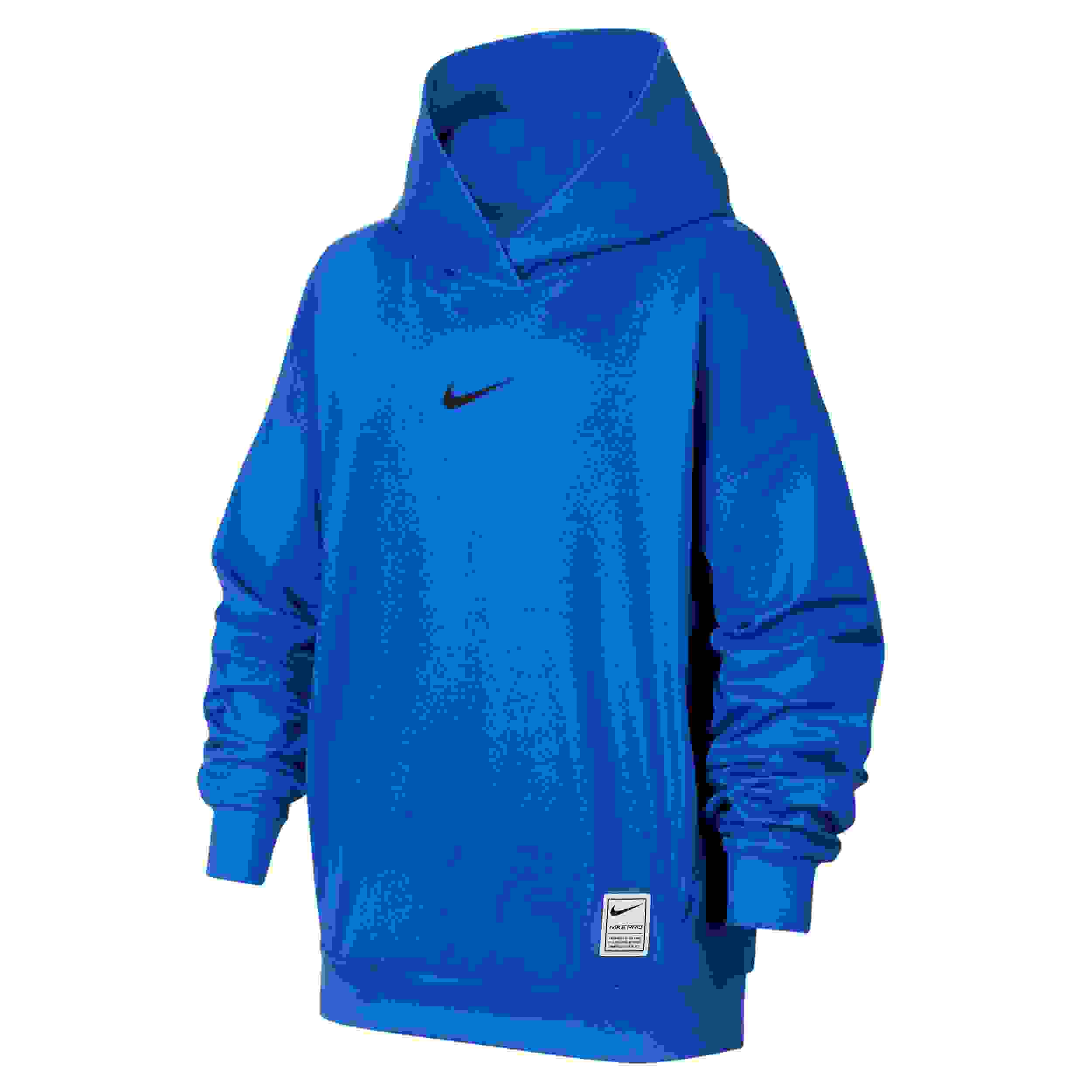 Nike Pro Dri-FIT Fleece Big Boys' Royal Blue Pullover Hoodie